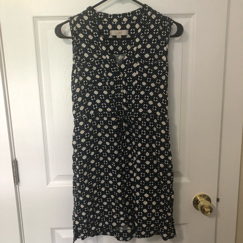 LOFT geometric shirt dress